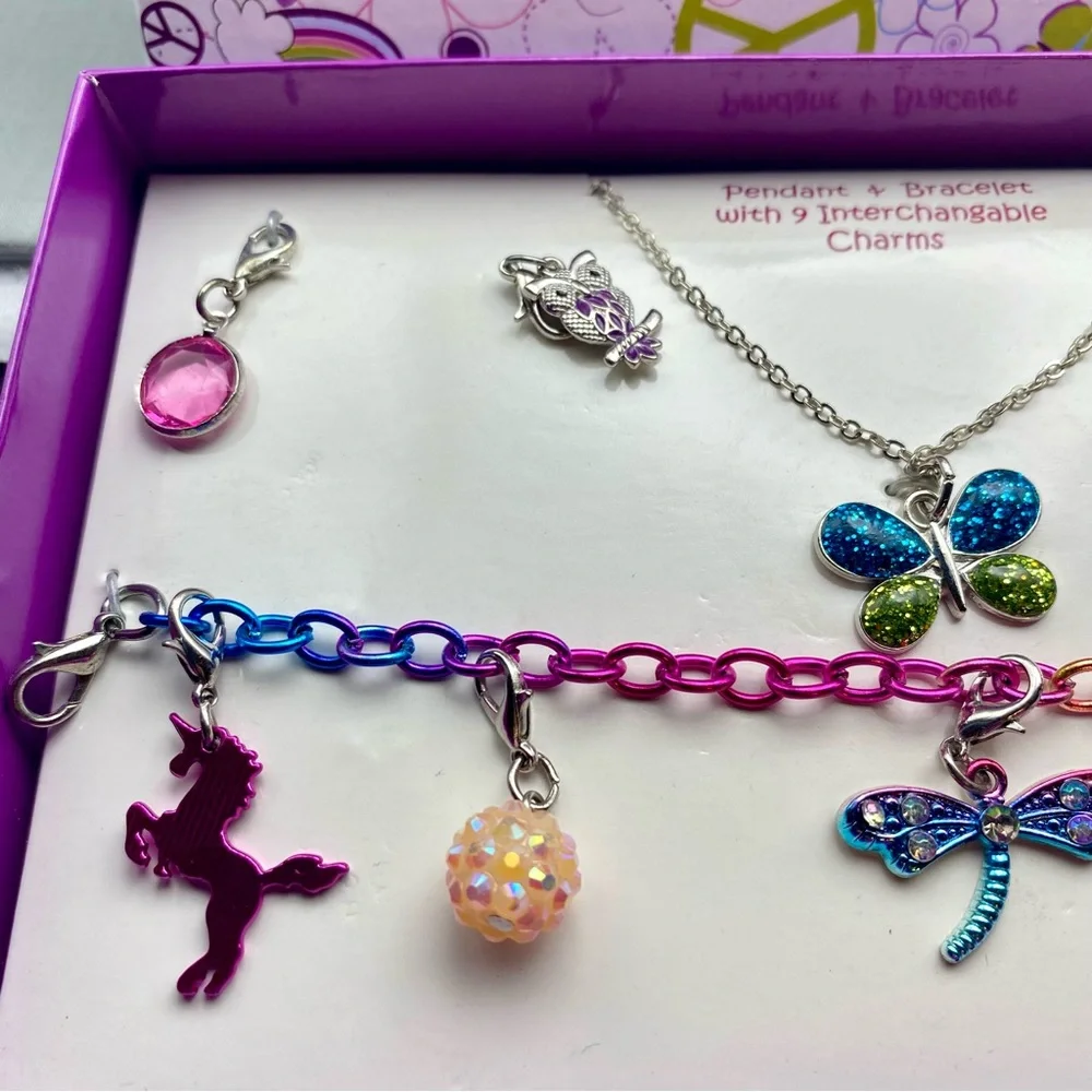 Piper Jewelry Pendant & Bracelet Gift Set with Interchangeable Charms
